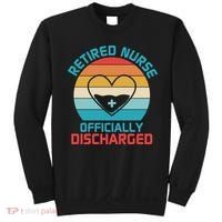 Retro Sunset Funny Retired Nurse Funny Nurse Retirement Quote Sweatshirt thumb 0
