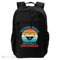 Retro Sunset Funny Retired Nurse Funny Nurse Retirement Quote Backpack thumb 0