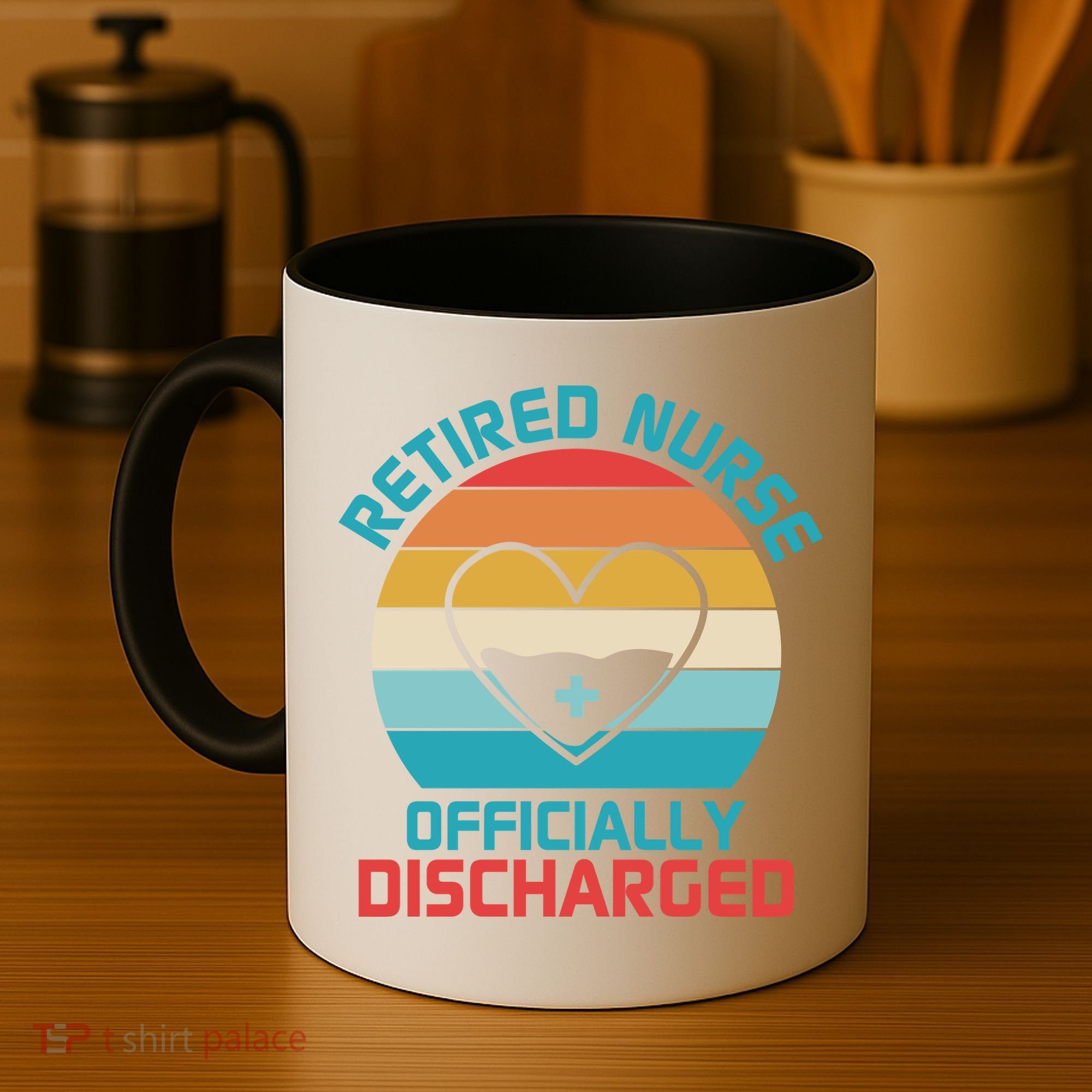 Retro Sunset Funny Retired Nurse Funny Nurse Retirement Quote Coffee Mug