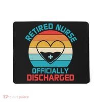 Retro Sunset Funny Retired Nurse Funny Nurse Retirement Quote Mousepad thumb 0