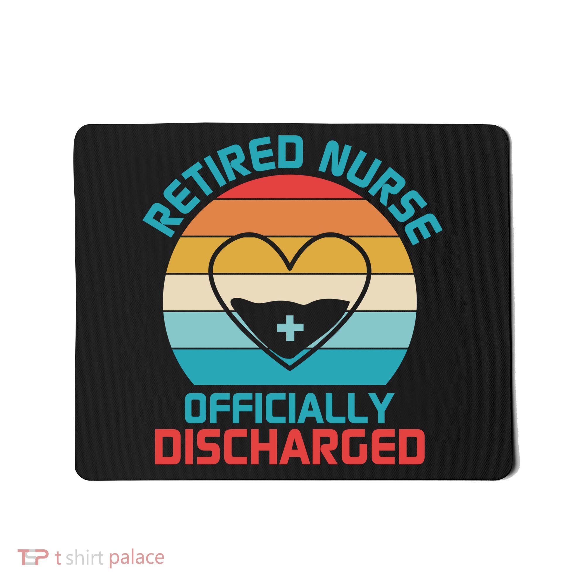 Retro Sunset Funny Retired Nurse Funny Nurse Retirement Quote Mousepad