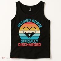 Retro Sunset Funny Retired Nurse Funny Nurse Retirement Quote Tank Top thumb 2