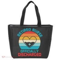 Retro Sunset Funny Retired Nurse Funny Nurse Retirement Quote Tote Bag thumb 0