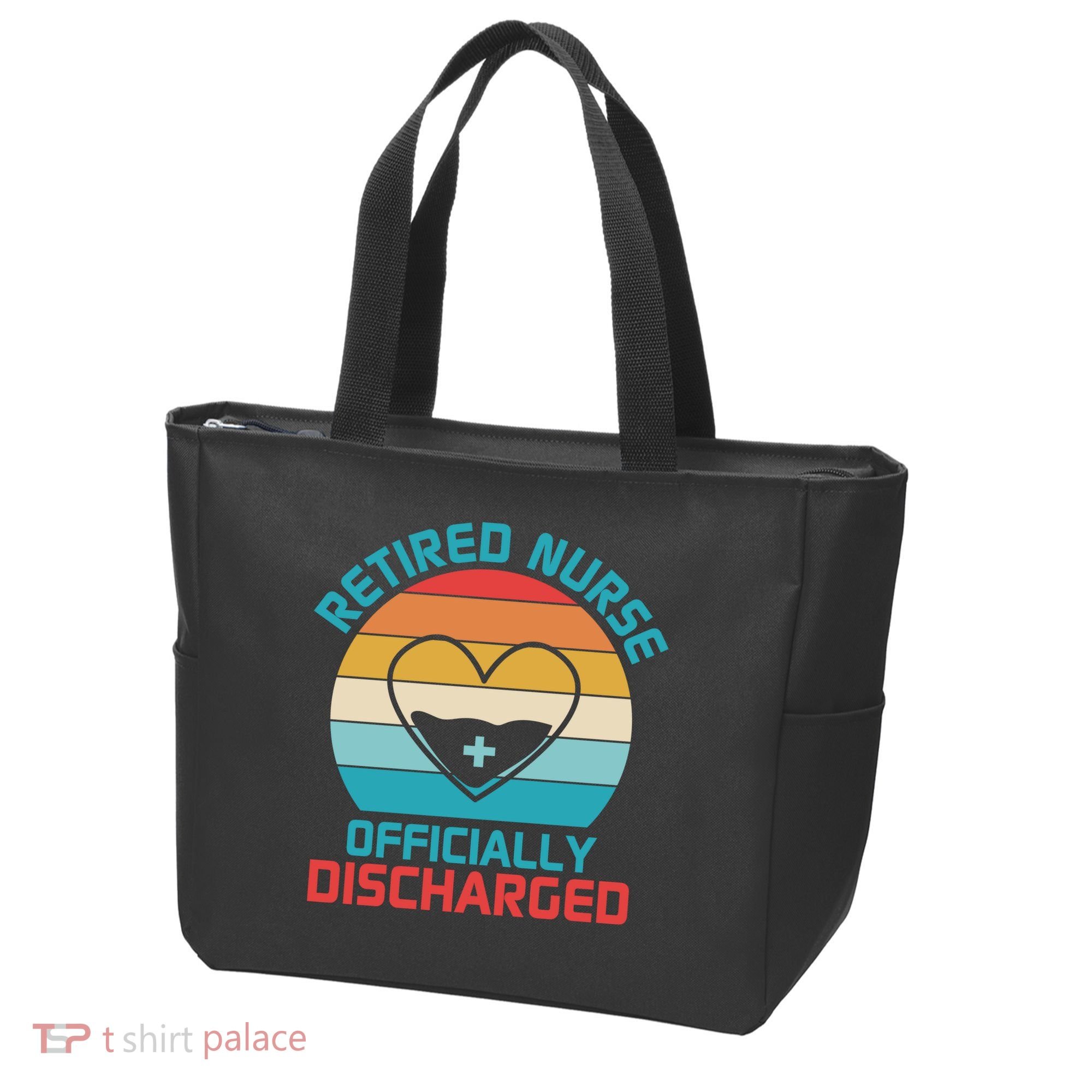 Retro Sunset Funny Retired Nurse Funny Nurse Retirement Quote Tote Bag