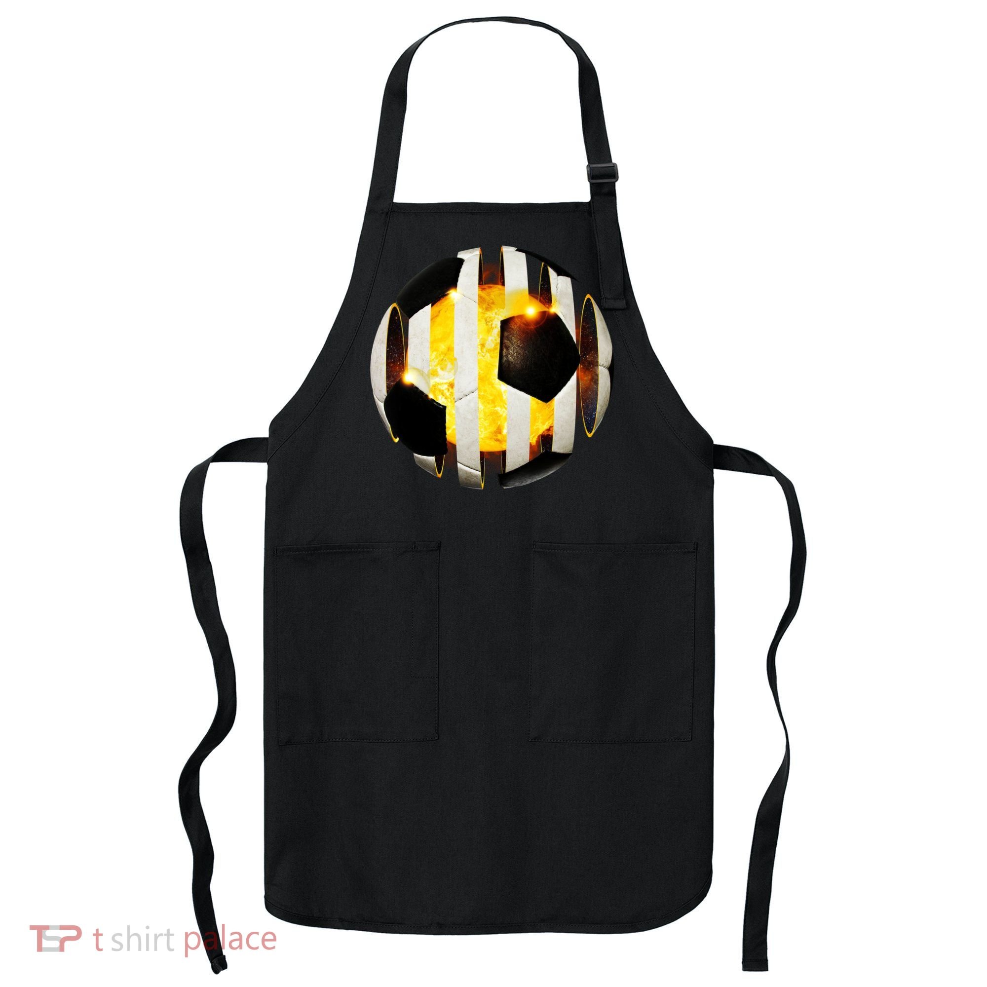 Ripped Soccer Futbol Fire Ball Apron