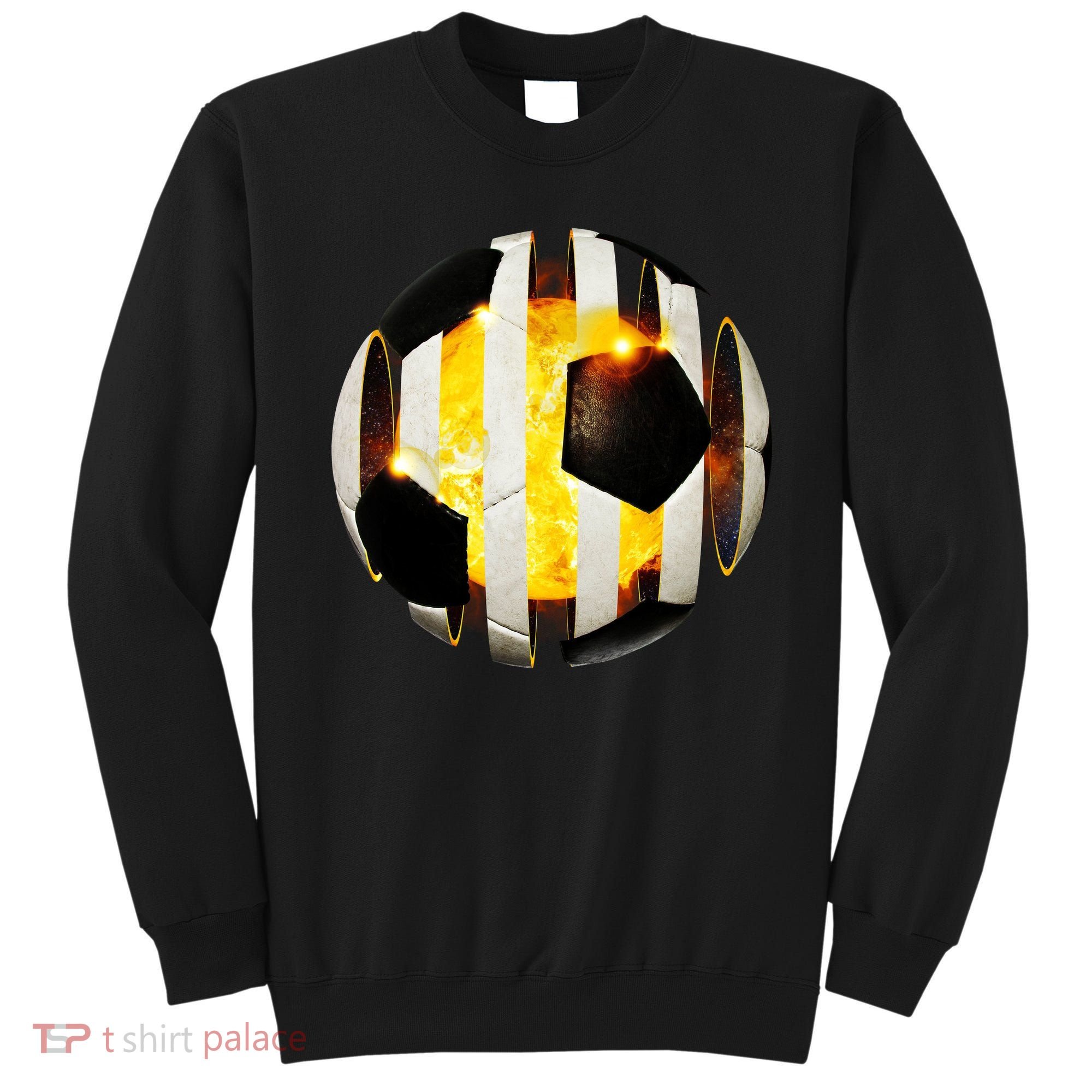 Ripped Soccer Futbol Fire Ball Sweatshirt