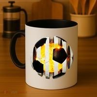 Ripped Soccer Futbol Fire Ball Coffee Mug thumb 4