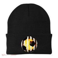 Ripped Soccer Futbol Fire Ball Beanie thumb 0