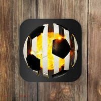 Ripped Soccer Futbol Fire Ball Coaster thumb 0