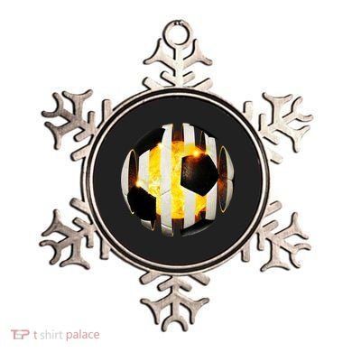 Ripped Soccer Futbol Fire Ball Ornament