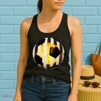 Ripped Soccer Futbol Fire Ball Women's Tank Top thumb 2
