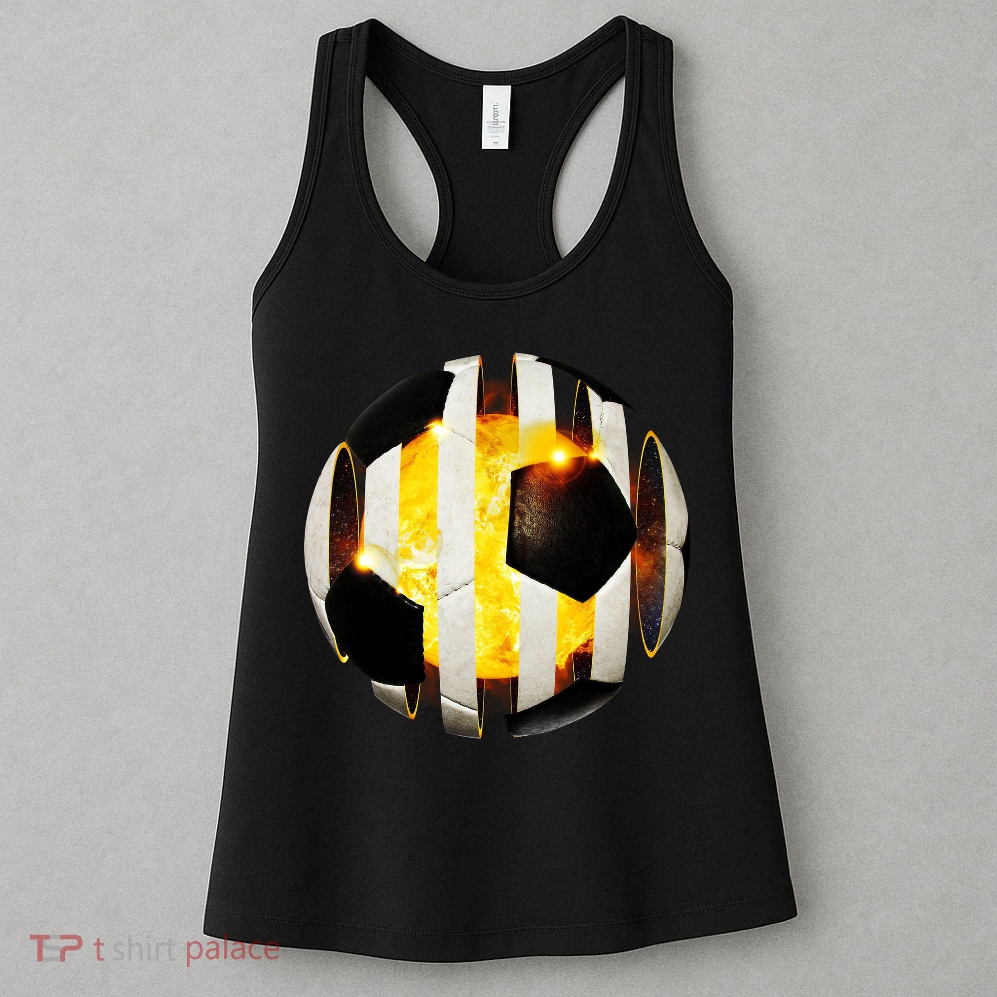Ripped Soccer Futbol Fire Ball Women's Tank Top
