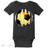 Ripped Soccer Futbol Fire Ball Baby Bodysuit thumb 0