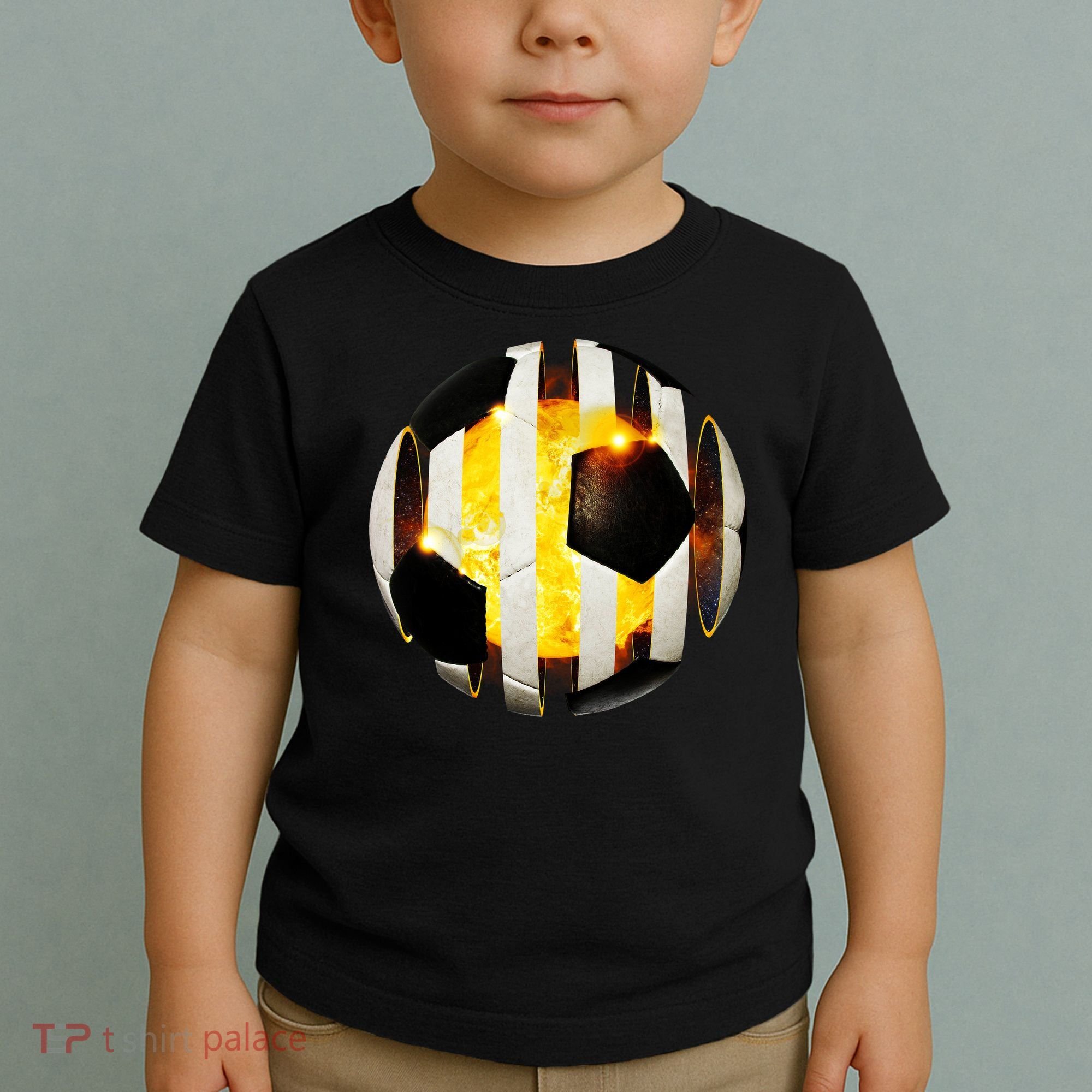 Ripped Soccer Futbol Fire Ball Toddler T-Shirt