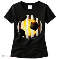 Ripped Soccer Futbol Fire Ball Women's T-Shirt thumb 0