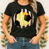 Ripped Soccer Futbol Fire Ball Women's T-Shirt thumb 2