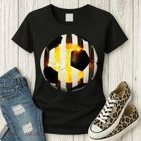 Ripped Soccer Futbol Fire Ball Women's T-Shirt thumb 3