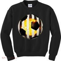 Ripped Soccer Futbol Fire Ball Kids Sweatshirt thumb 0