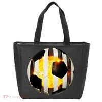 Ripped Soccer Futbol Fire Ball Tote Bag thumb 0