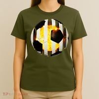 Ripped Soccer Futbol Fire Ball T-Shirt thumb 4