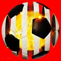 Ripped Soccer Futbol Fire Ball Santa Hat thumb 1