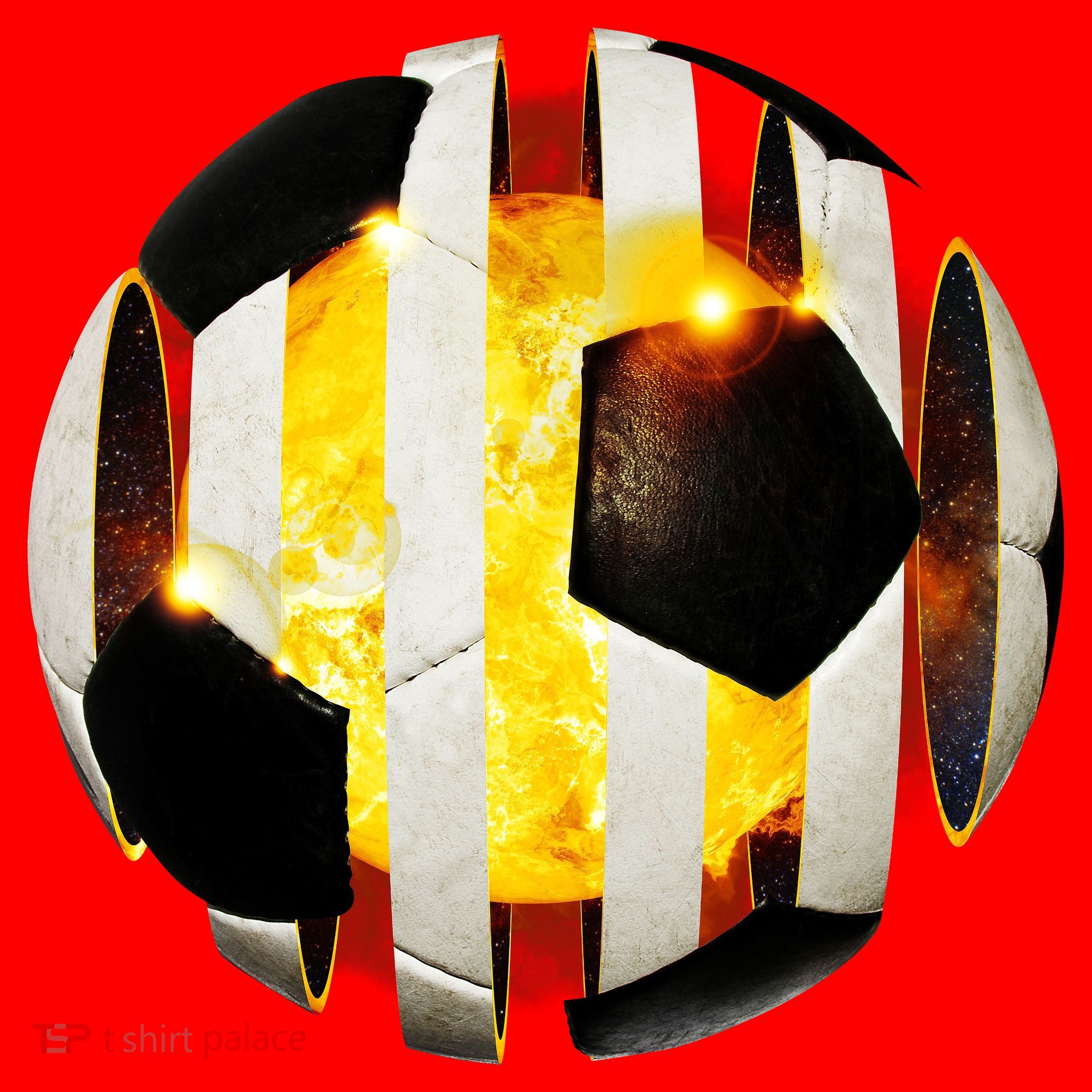 Ripped Soccer Futbol Fire Ball Santa Hat