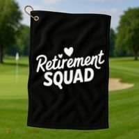 Retirement Squad Fun Retirement Party Celebration Apparel Golf Towel thumb 1