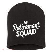 Retirement Squad Fun Retirement Party Celebration Apparel Short Acrylic Beanie thumb 0