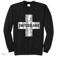 Retro Swiss Flag Of Switzerland Women Souvenir Gift Sweatshirt thumb 0