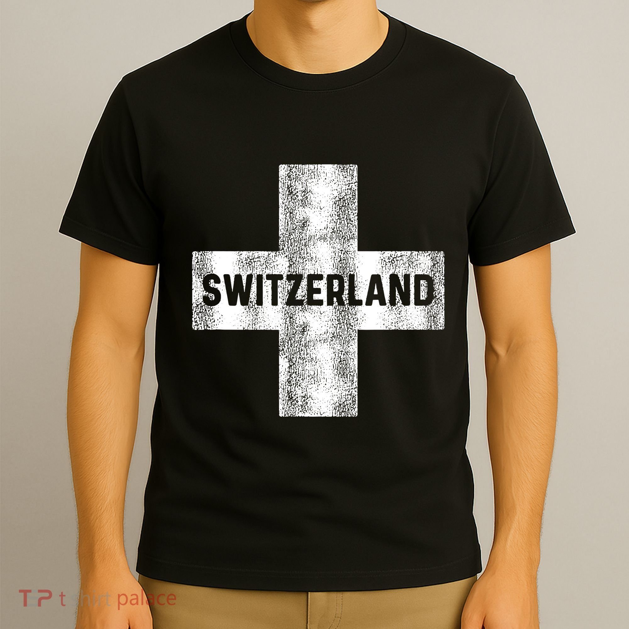 Retro Swiss Flag Of Switzerland Women Souvenir Gift T-Shirt