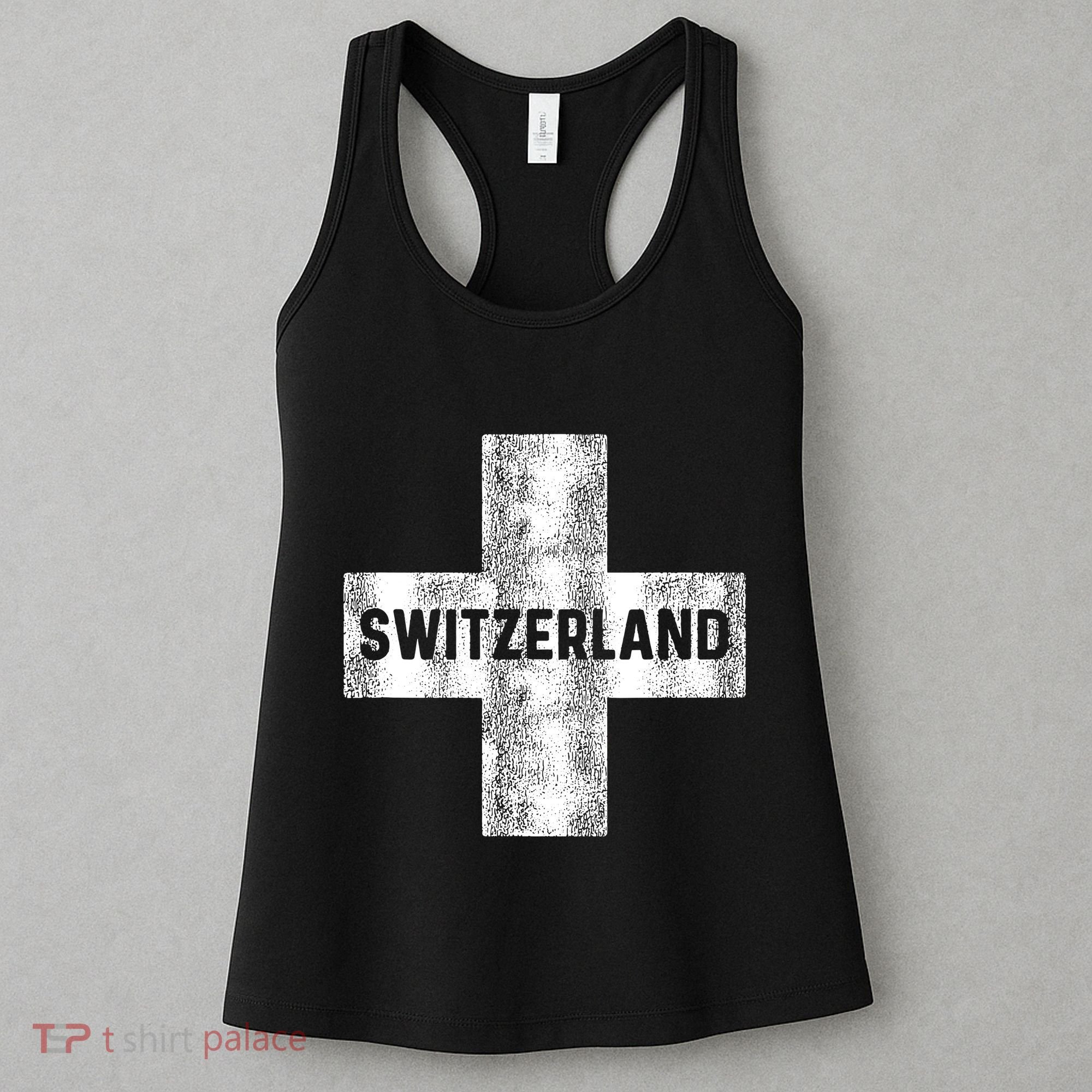Retro Swiss Flag Of Switzerland Women Souvenir Gift Women's Tank Top