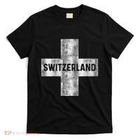 Retro Swiss Flag Of Switzerland Souvenir Gift T-Shirt thumb 0