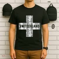 Retro Swiss Flag Of Switzerland Souvenir Gift T-Shirt thumb 6