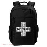 Retro Swiss Flag Of Switzerland Souvenir Gift Backpack thumb 0