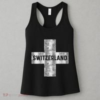 Retro Swiss Flag Of Switzerland Souvenir Gift Women's Tank Top thumb 3