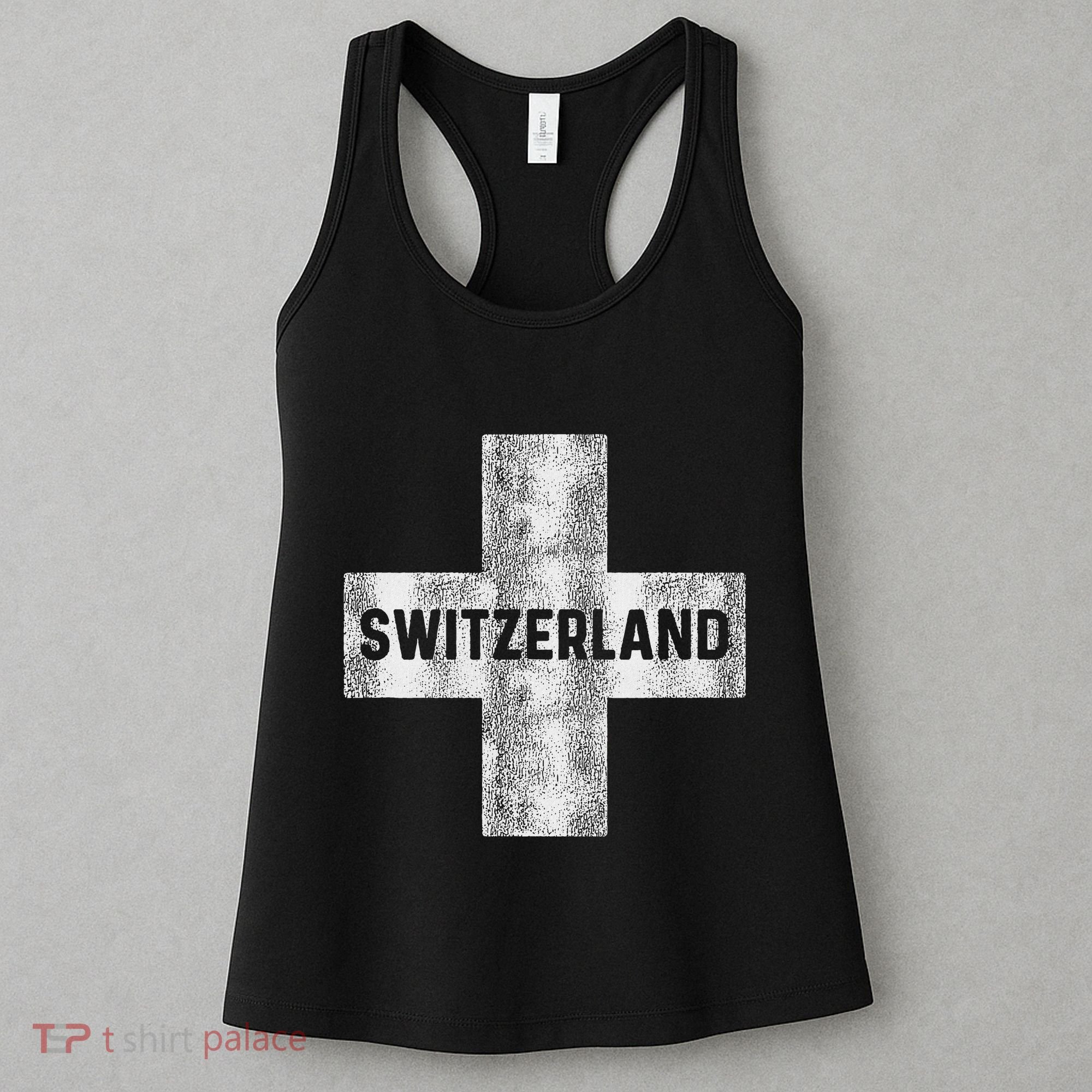 Retro Swiss Flag Of Switzerland Souvenir Gift Women's Tank Top