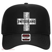 Retro Swiss Flag Of Switzerland Souvenir Gift Hat thumb 0