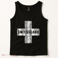 Retro Swiss Flag Of Switzerland Souvenir Gift Tank Top thumb 2