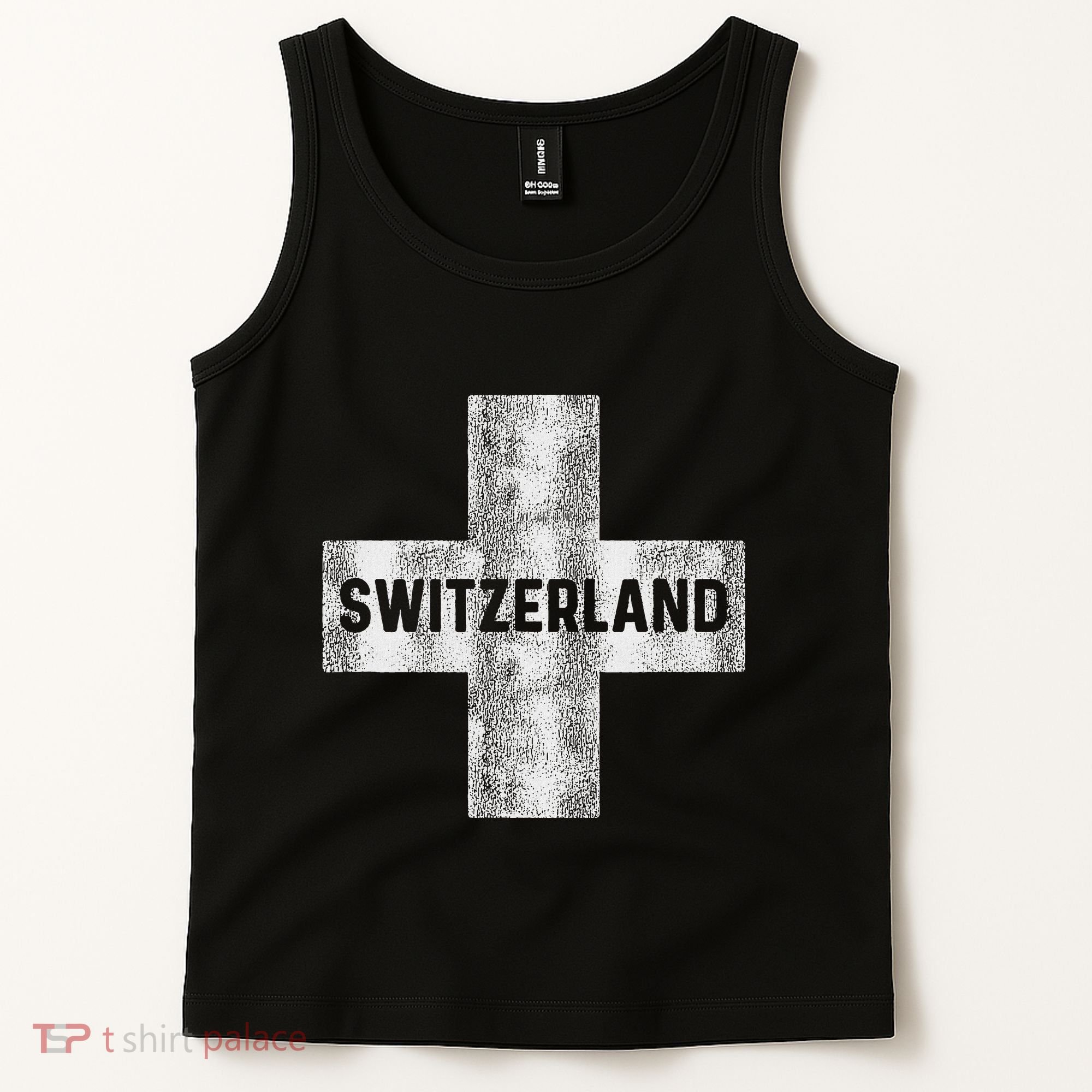 Retro Swiss Flag Of Switzerland Souvenir Gift Tank Top