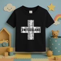 Retro Swiss Flag Of Switzerland Souvenir Gift Toddler T-Shirt thumb 3