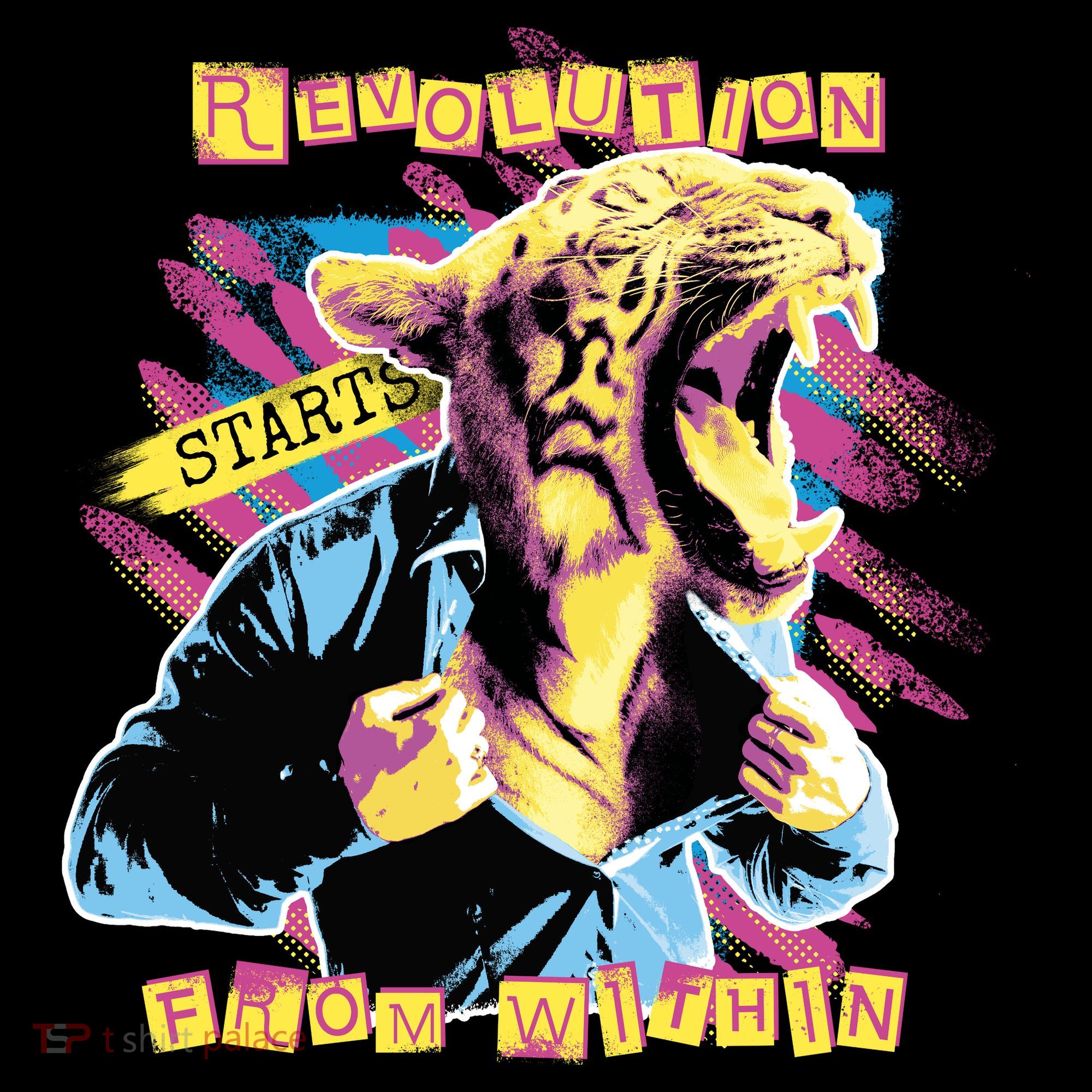 Revolution Starts From Within Lion Quote Bucket Hat