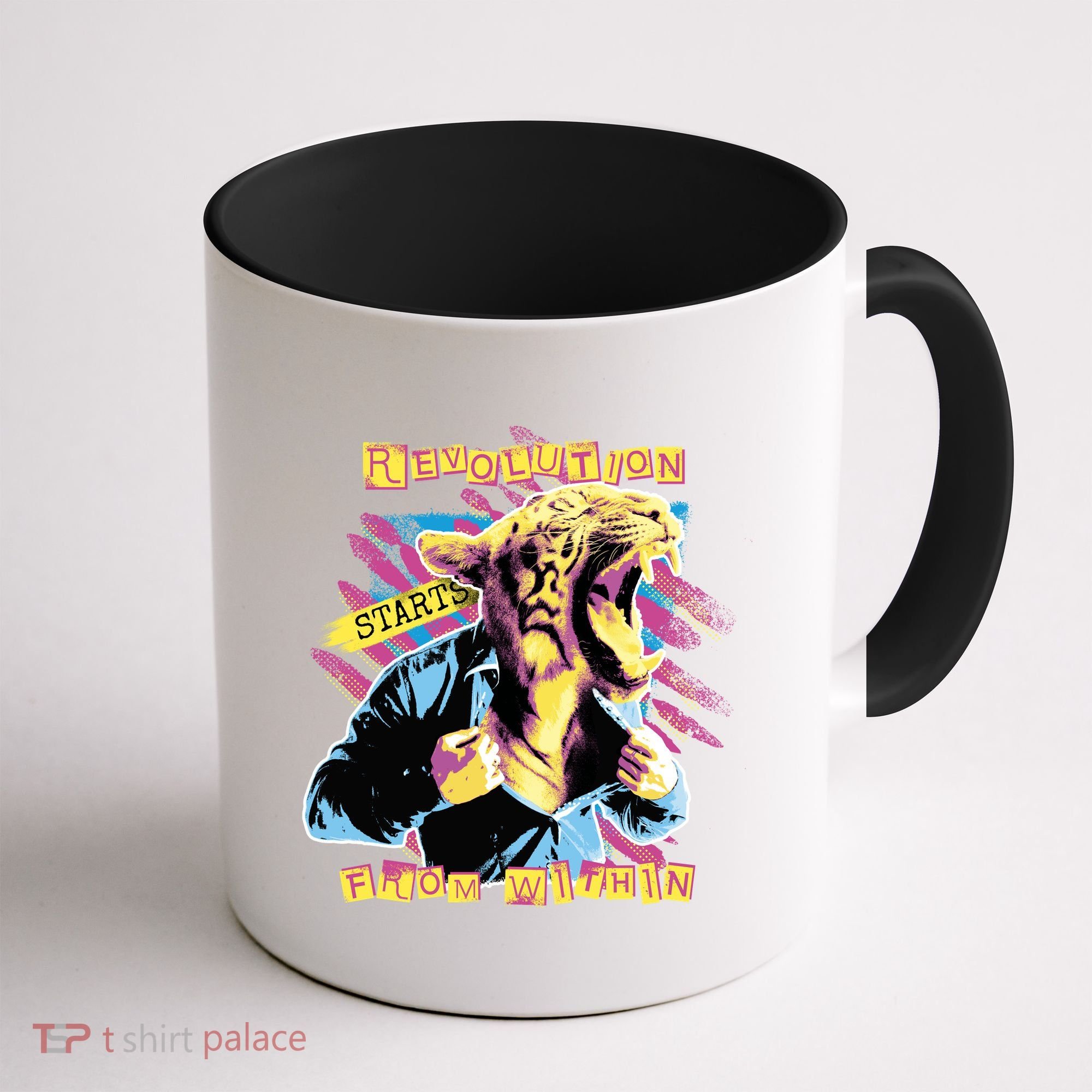 Revolution Starts From Within Lion Quote Coffee Mug