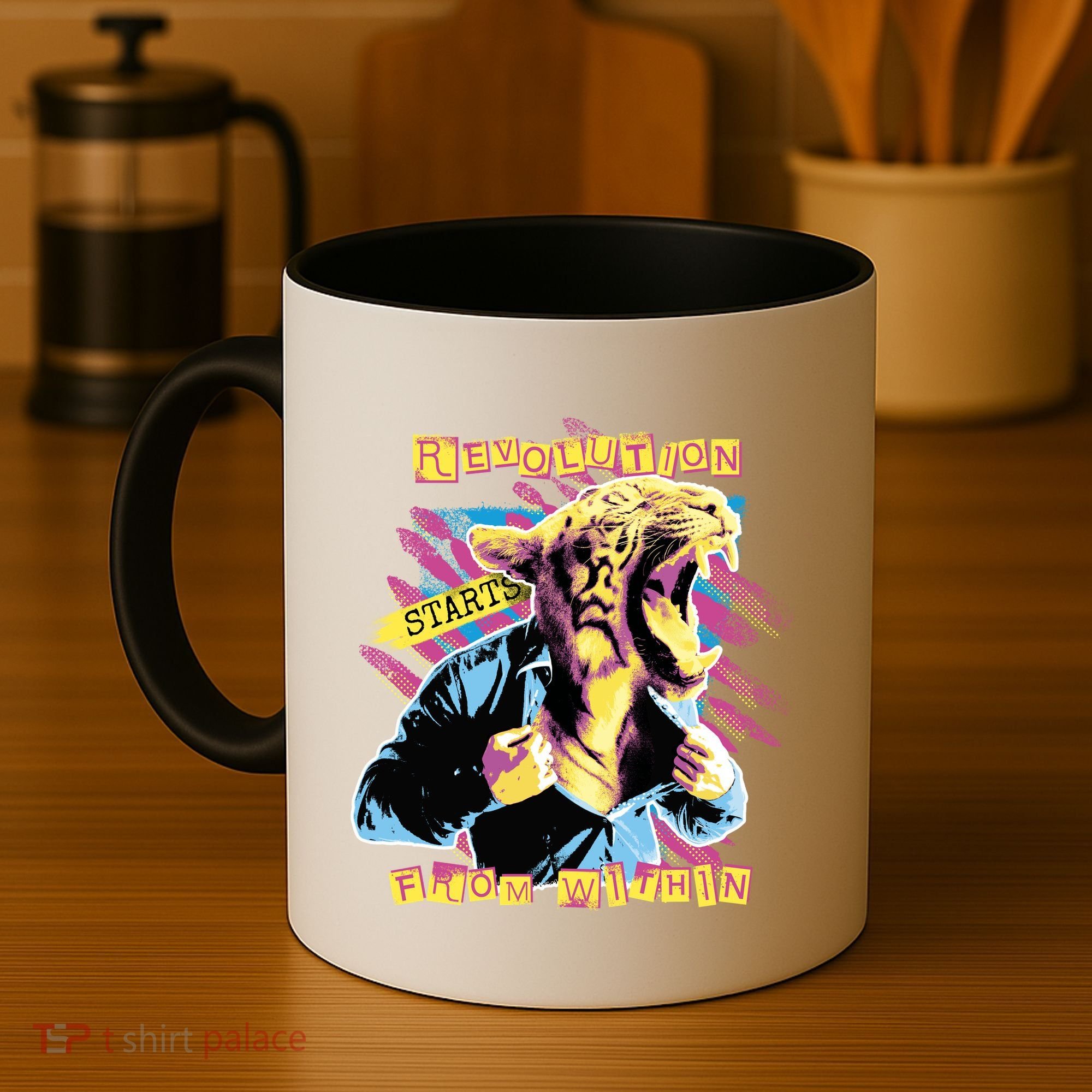 Revolution Starts From Within Lion Quote Coffee Mug