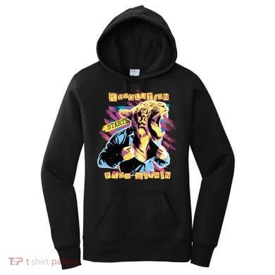 Revolution Starts From Within Lion Quote Women's Hoodie