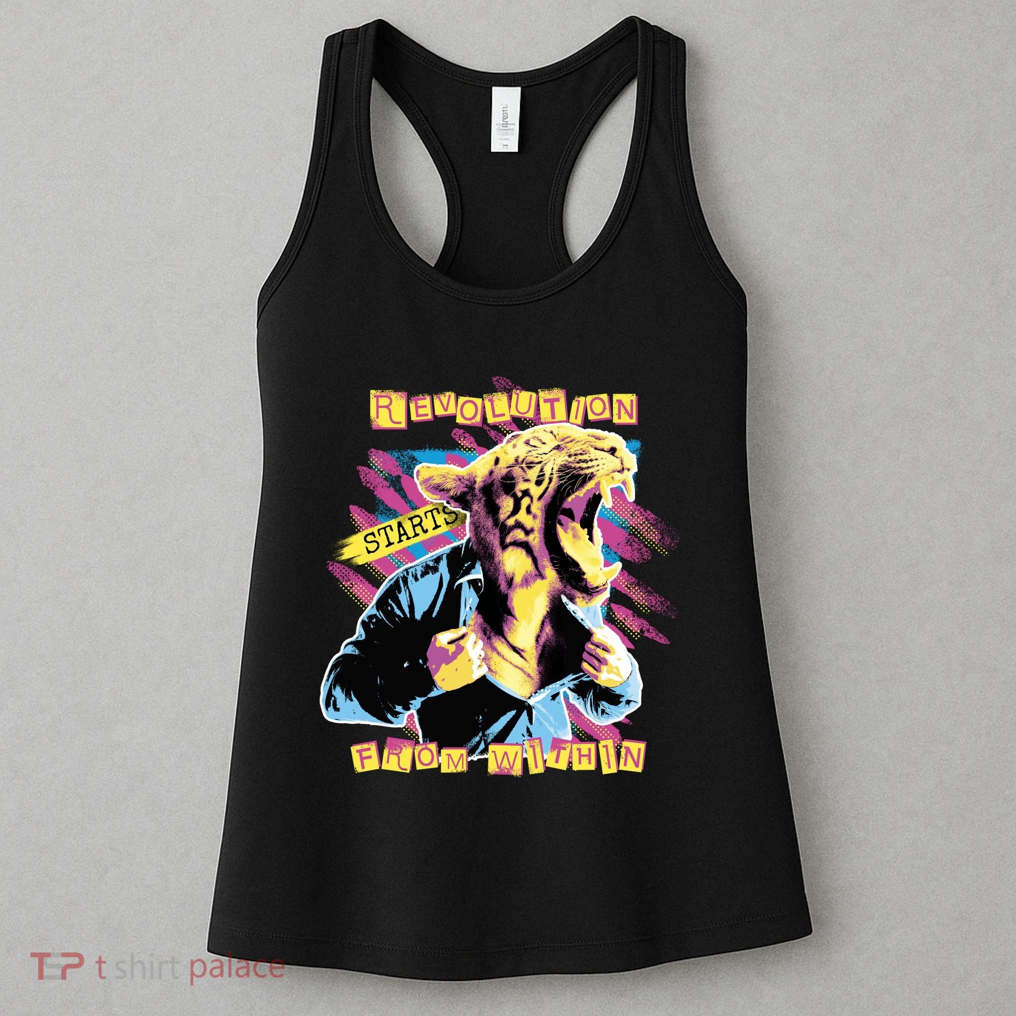 Revolution Starts From Within Lion Quote Women's Tank Top