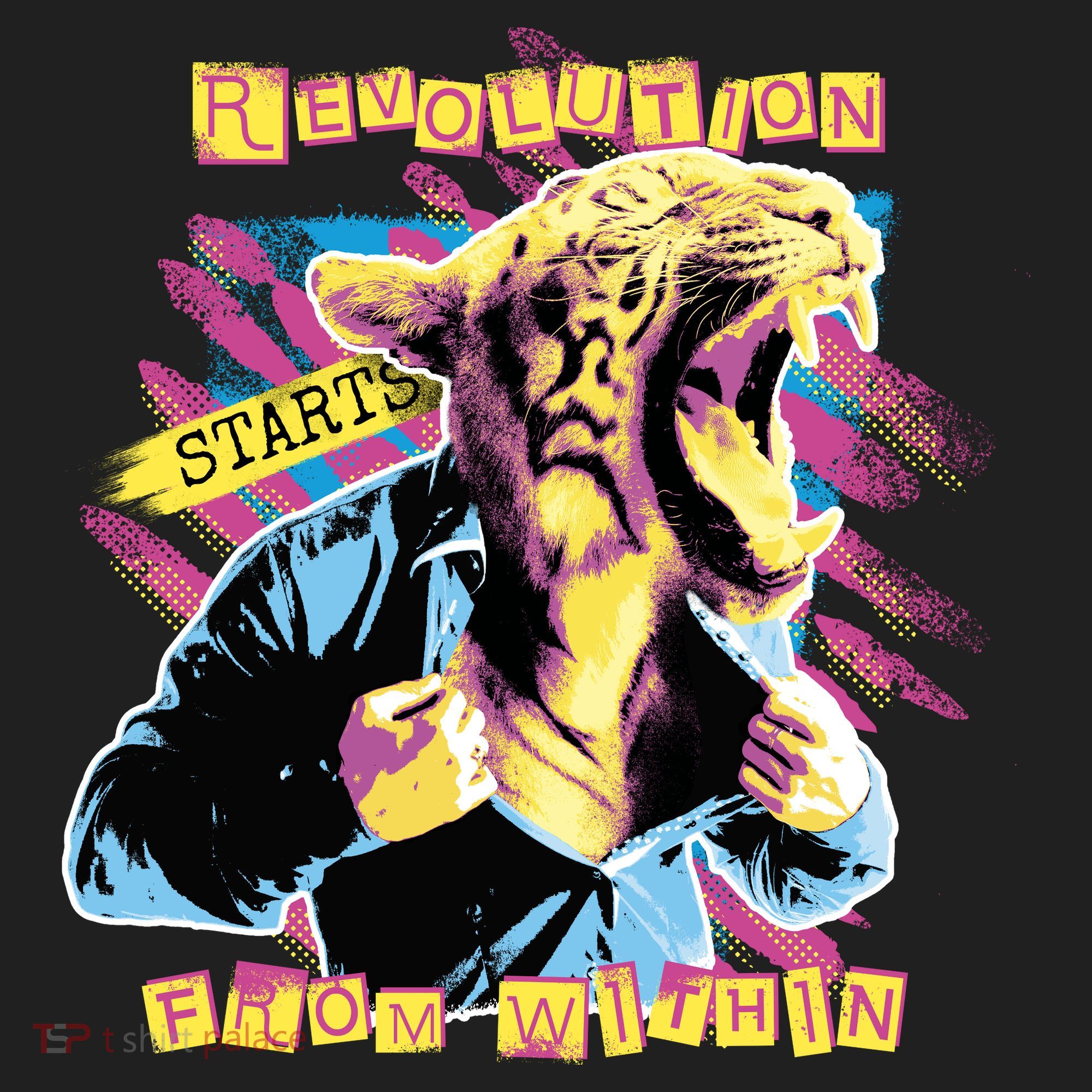 Revolution Starts From Within Lion Quote Golf Towel