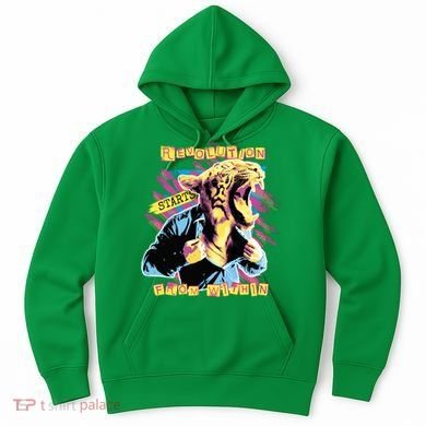Revolution Starts From Within Lion Quote Hoodie