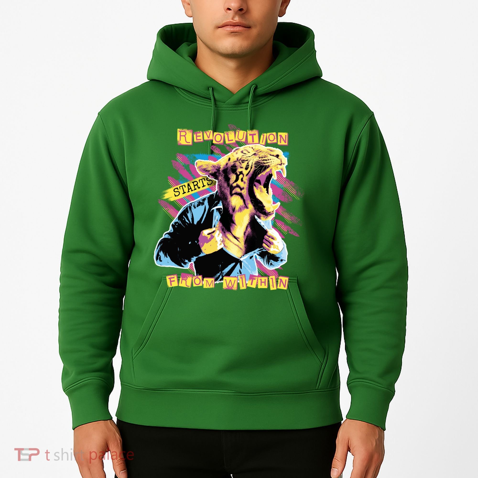 Revolution Starts From Within Lion Quote Hoodie