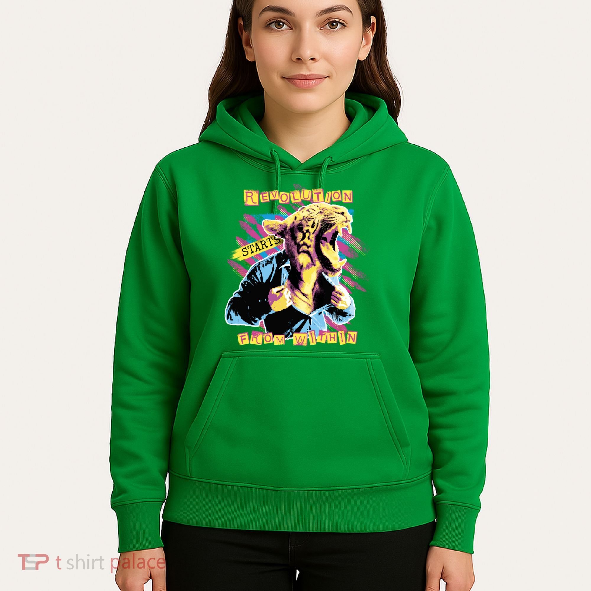 Revolution Starts From Within Lion Quote Hoodie