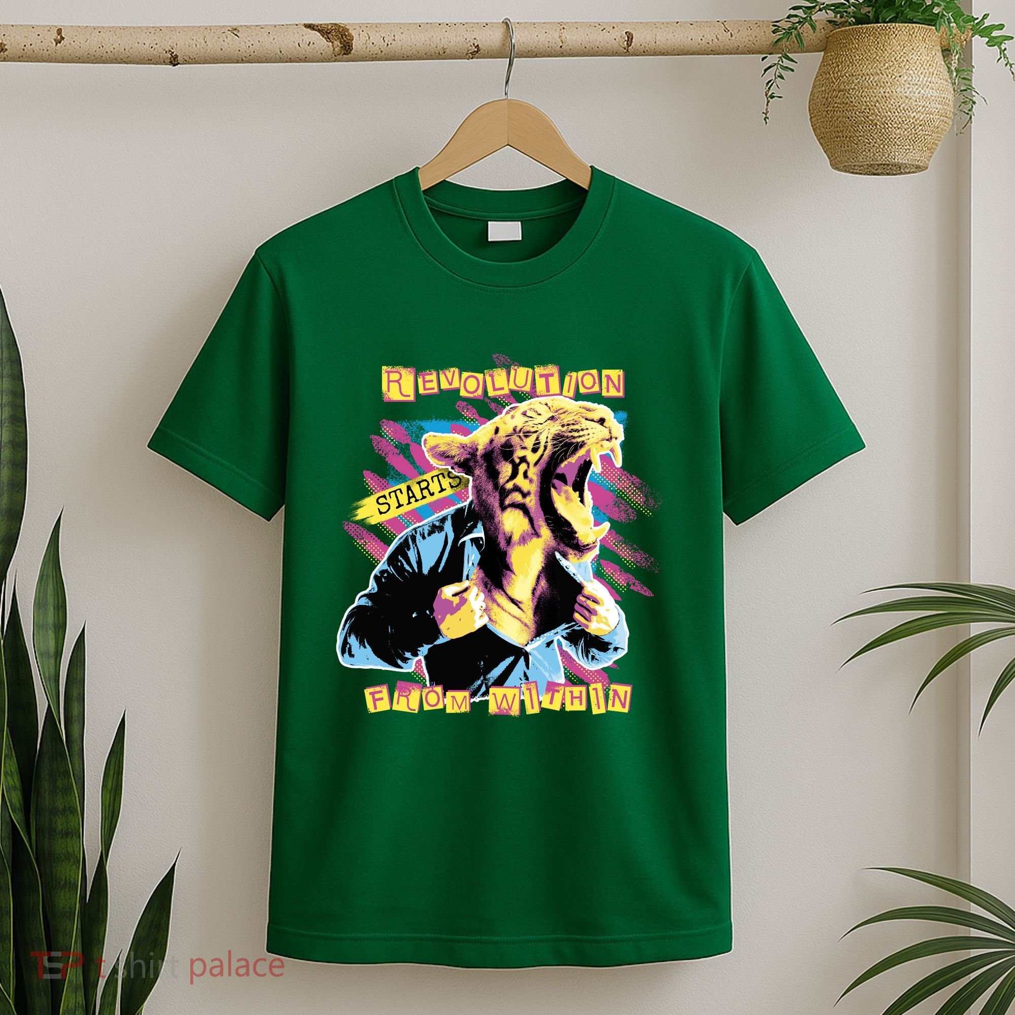 Revolution Starts From Within Lion Quote T-Shirt